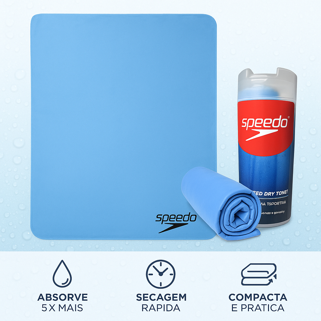 Toalha Esportiva Natação Speedo Speed Dry Towel Absorve 5x Mais Original em Oferta na Shopee