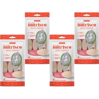 Kit 4 Nutrisco 56g cada Atum e Camarão Gatos- Como Churu