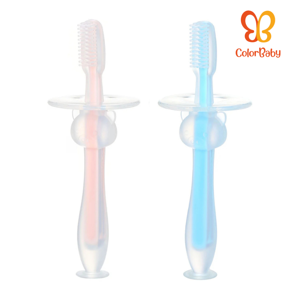 Escova de Dente de Silicone para Bebês - Saúde e Higiene Bucal - ColorBaby