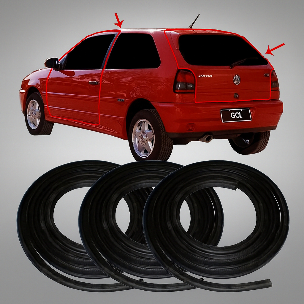 Kit 2 Borrachas De Porta + 1 da Mala Gol Bola G2 95 96 97 98 99 00 Gol G3 01 02 03 04 05 06 07 em Oferta na Shopee