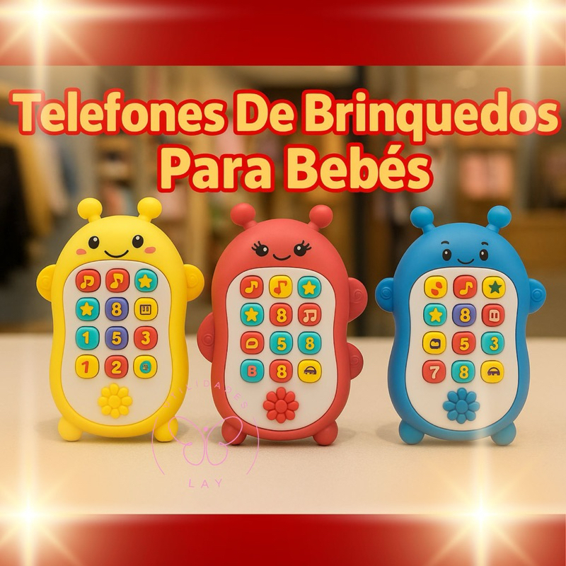 Mordedor Musical De Brinquedo Celular Infantil Aprendizagem Precoce E Aniversário Dia Das Crianças