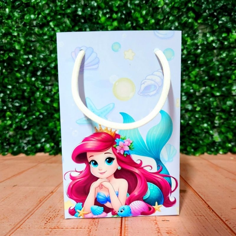 Sacolinha Surpresa Personalizada Lembrancinha de Aniversário A Pequena Sereia Ariel Pronta Entrega Festa Infantil