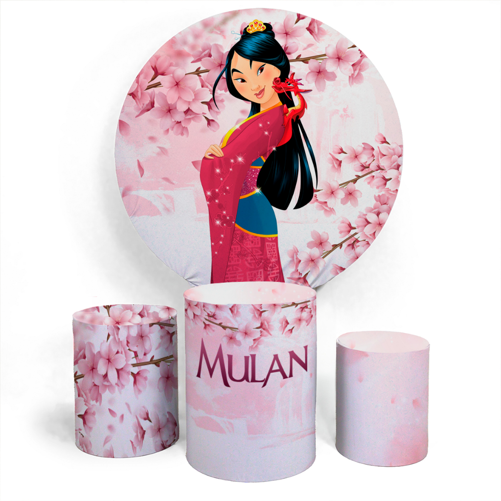 Trio Conjunto Kit Capa Cilindro Veste Facil E Capa Painel Customizado Tema Mulan em Oferta na Shopee