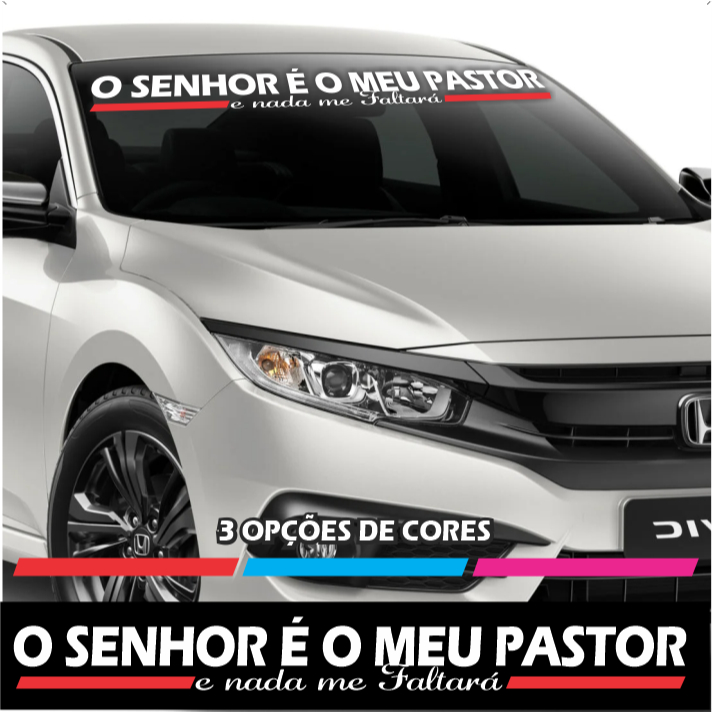 Adesivo para Carro o Senhor é o meu Pastor em Oferta na Shopee