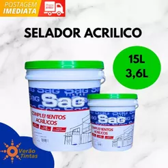SELADOR ACRILICO SAG BRANCO ACABAMENTO FOSCO PAREDE TETO 3,6L / 15L