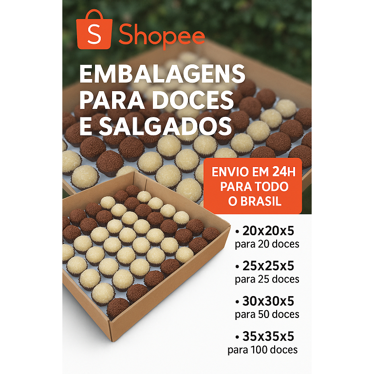 10 CAIXAS PARA DOCES FINOS 35X35X5 *MELHOR PREÇO* em Oferta na Shopee