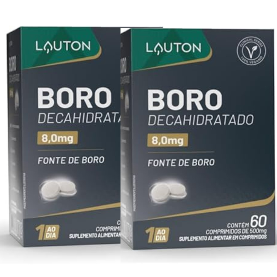 Boro Decahidratado 8,0mg Vegano Lauton Premium - Kit 2 potes em Oferta na Shopee