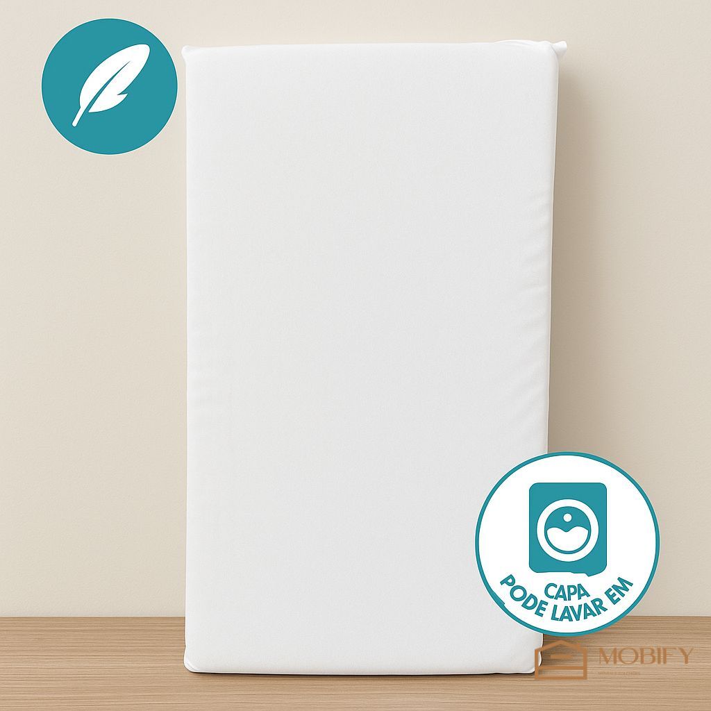 Colchão para Moisés mini Berço Super Macio 80x40x06cm Capa Removível em Oferta na Shopee
