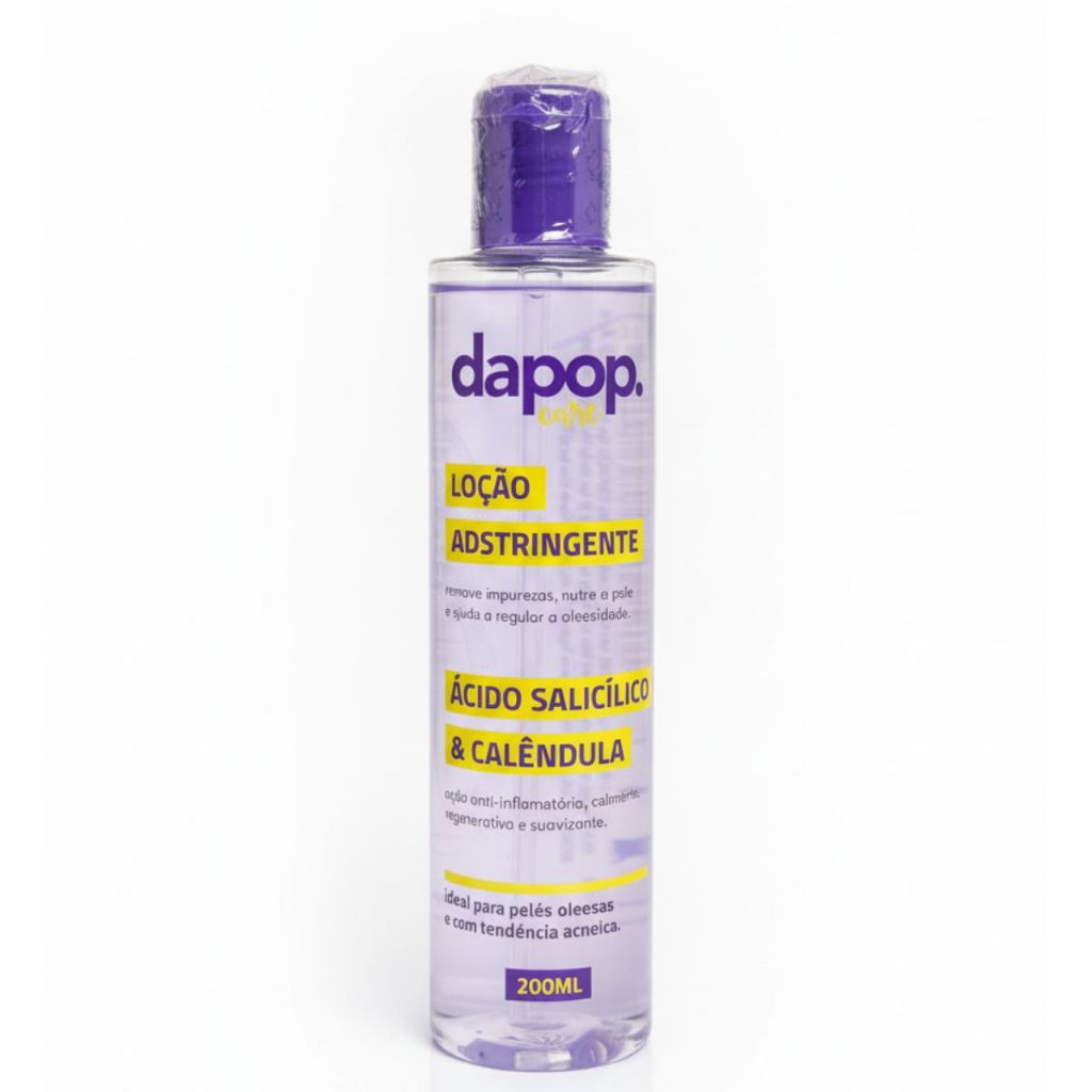 Loção Facial Adstringente Dapop Ácido Salicílico + Calêndula Roxa Limpeza e Equilíbrio da Pele