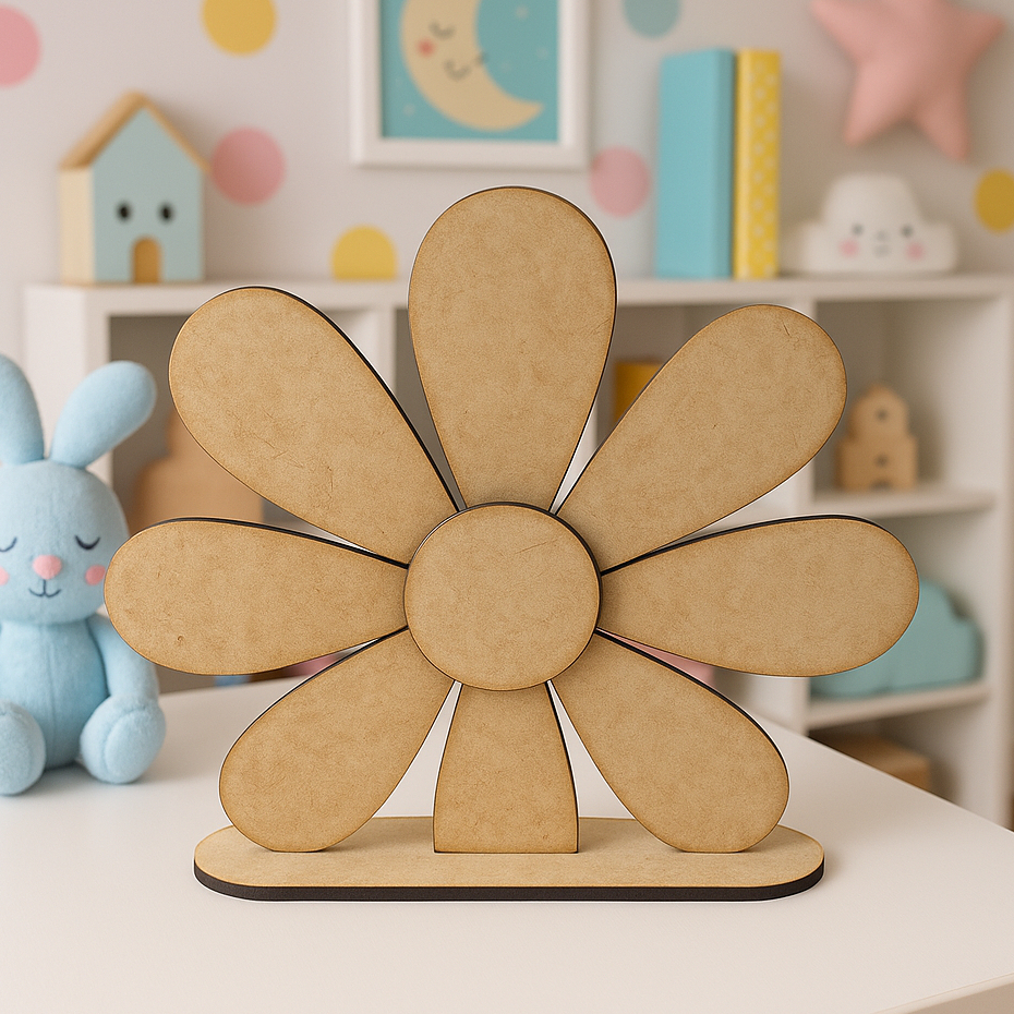 Centro de Mesa Margarida Mdf 3mm Lembrancinha Festa Cha de Bebê Aniversário
