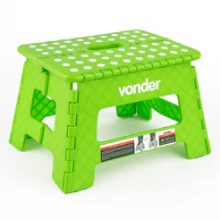 Banqueta Plástica Dobrável Verde 220 Mm Vonder