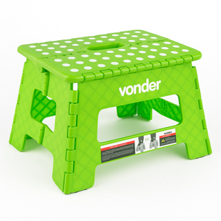 Banqueta Plástica Dobrável Verde 220 Mm Vonder em Oferta na Shopee