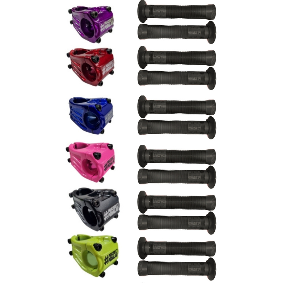 Mesa Gtu 45mm Suporte Aluminio Bike + Manopla Punho Gios Bmx Freeride Hupi