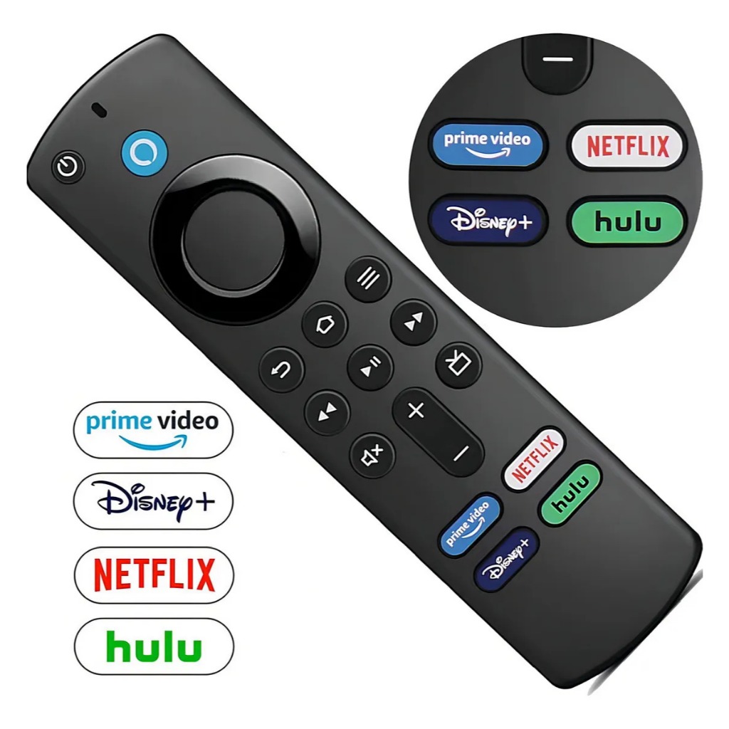 Controle Fire Stick Com Comando De Voz Compatível Fire Stick Tv Lite Fire Tv Stick 4k e Outros