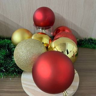 Bola de Natal grande 12 cm pacote  com 1 Unidades | Fosca, Brilhosa ou  Glitter escolha na variação
