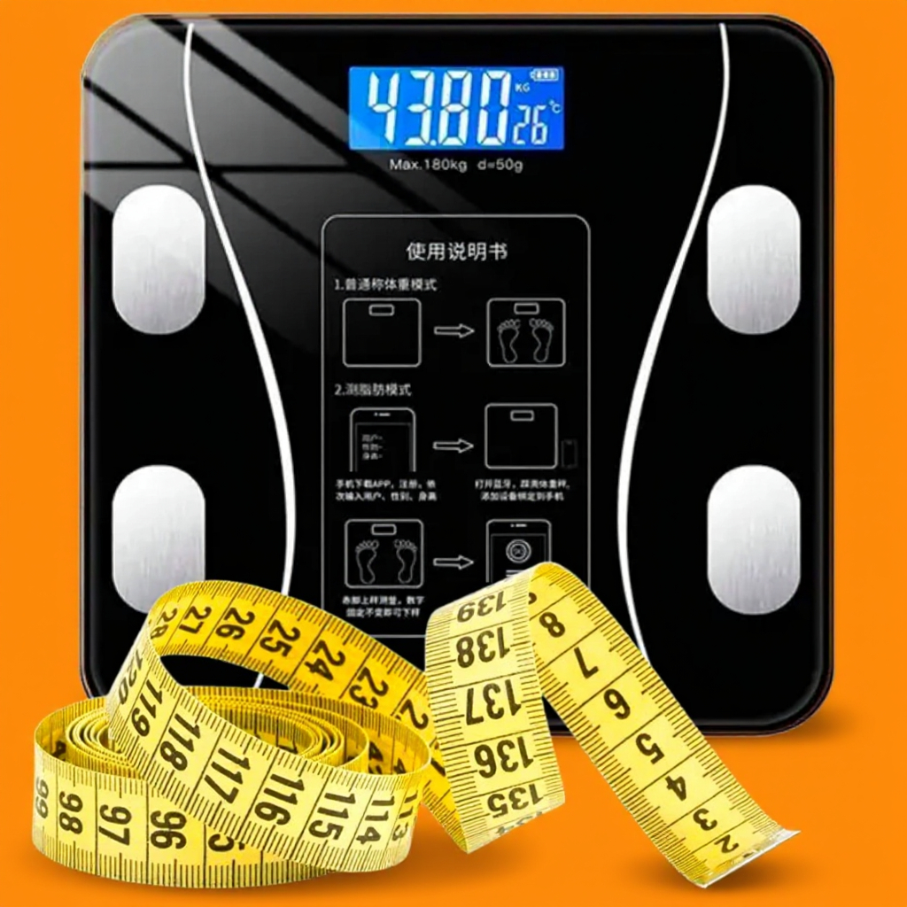 Balança Bioimpedância Smart Bluetooth + Fita Métrica! Acompanhamento QUALIDADE E INOVAÇÃO Nutri
