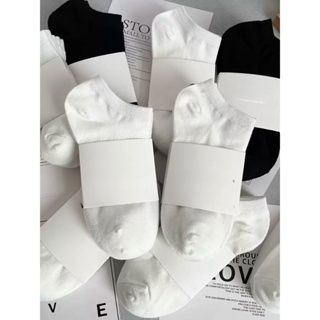 Kit 12 Pares Meias Curtas Femininas ou Unissex – Cano Baixo Confortável 31-35 / 35-40 Preto e Branco em Oferta na Shopee
