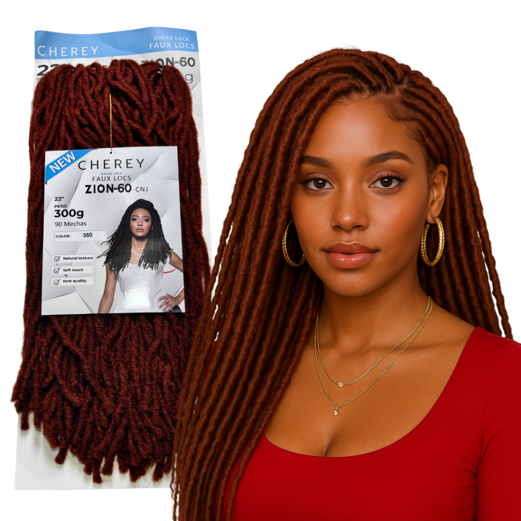 Cabelo Dread Cherey Faux Locs Zion 55cm Crochet