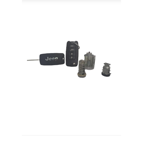 Conj Chave C/chip + Miolos Porta Jeep Compass 8461334 Original