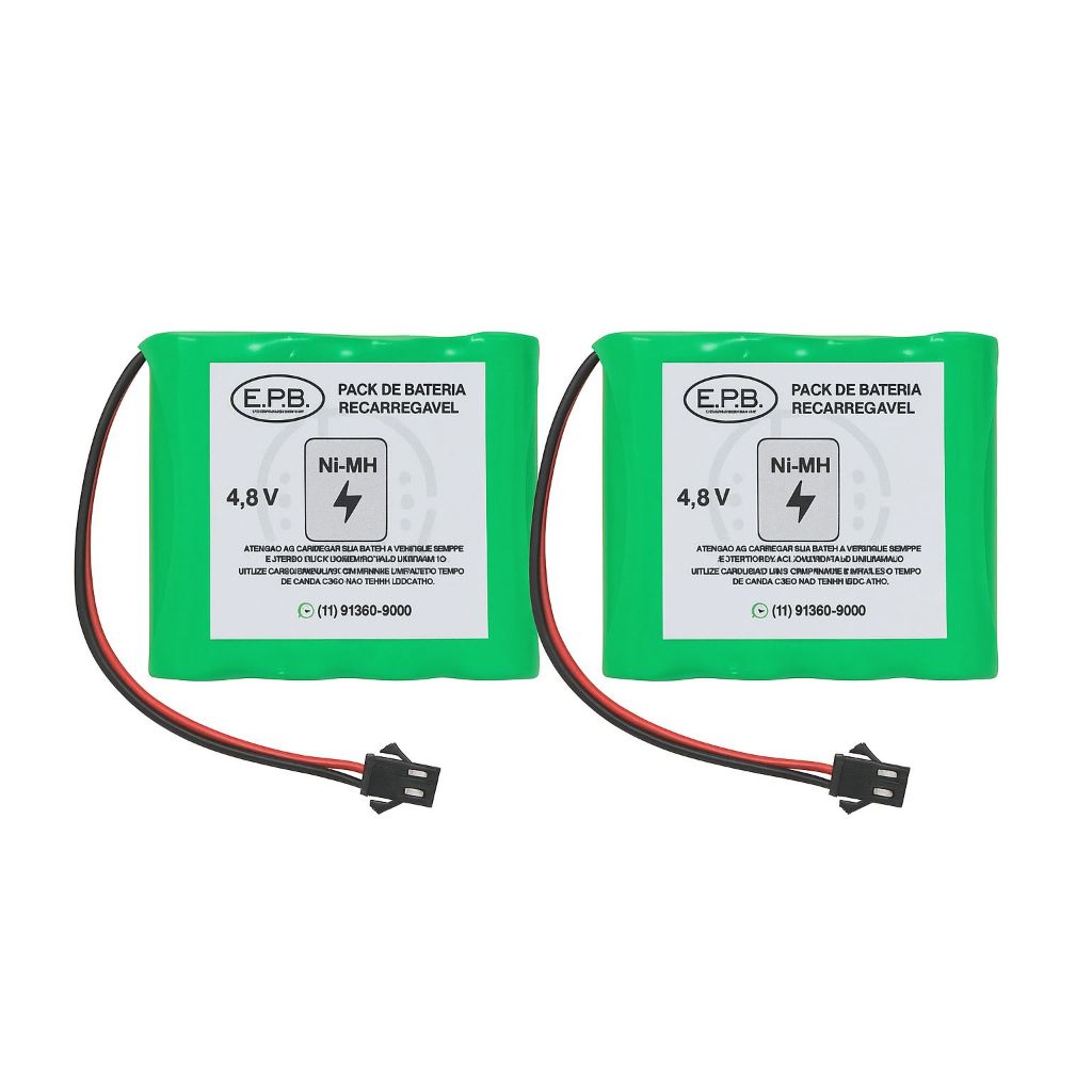 Bateria 4,8v 2700mah Tamanho Aa Smp-02 (kit Com 2)