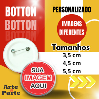 5 a 30 Bottons com logo ou foto personalizados, artes 3,5 4,5 ou 5,5 cm Botton Bottom broche, kits em Oferta na Shopee