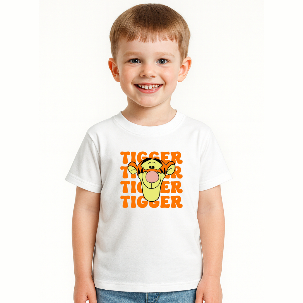 Camiseta Infantil Masculino Menino De Algodão Premium Moderna Estampada Tigre