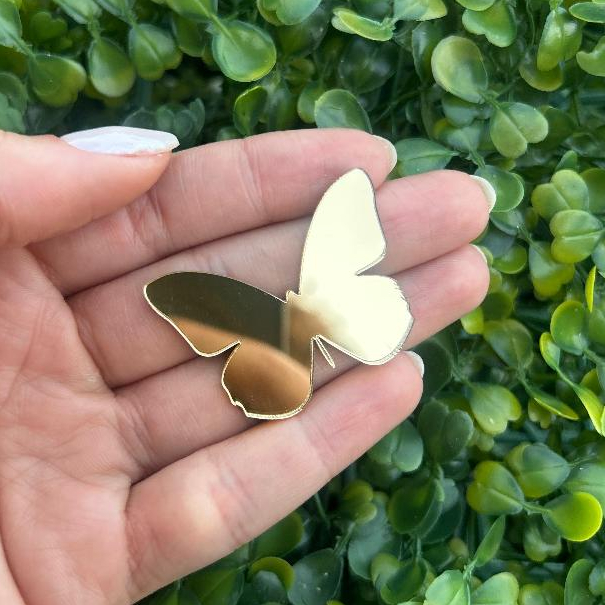 Kit 10 ou 20 Borboletas Decorativas Acrílico Espelhado Salão Decoração Quarto