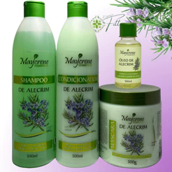 Maycrene Cosméticos - Kit Capilar Alecrim com 5 itens - Crescimento e Queda