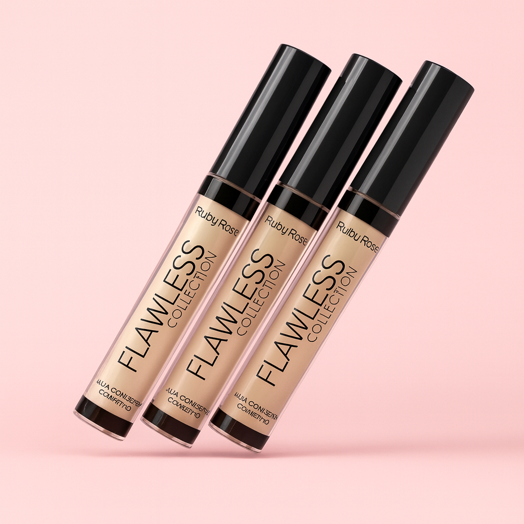 Corretivo Alta Cobertura Ruby Rose Flawless Matte Profissional Longa Duração