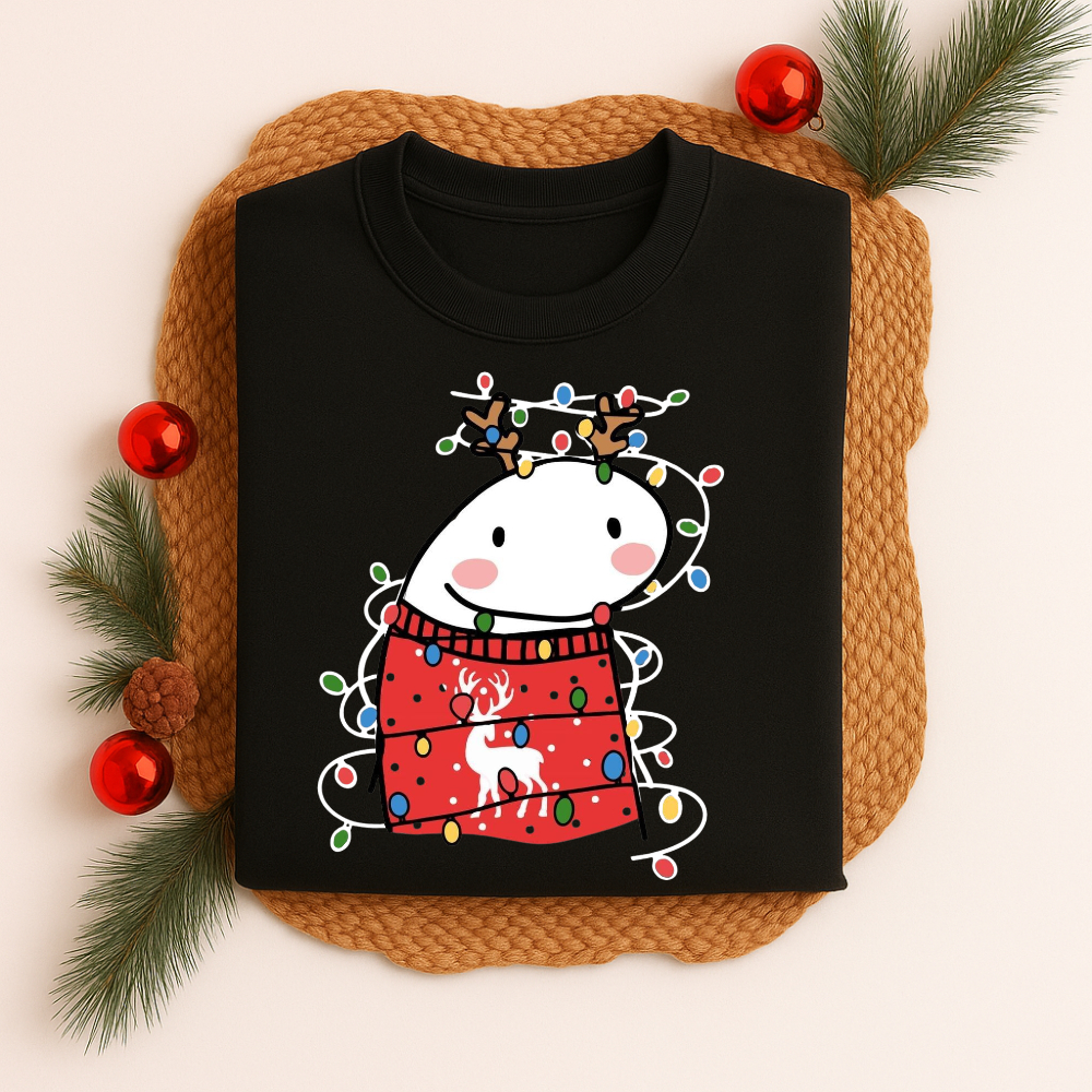 Camiseta Algodão Natalina Estampa Florck Pisca Pisca 544 Luzinha Estrela Boneco Magia
