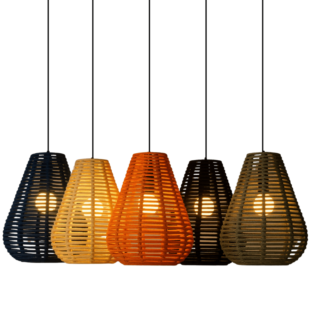 Lustre Pendente Gota Corda Náutica Boho Chic em Oferta na Shopee