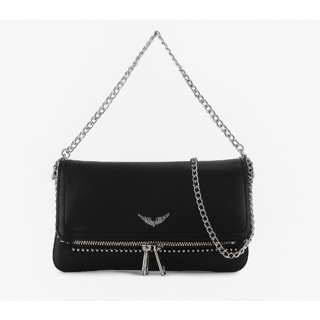 Bolsa Clutch Zadig &Inspired Transversal Alca CorrentePrata Rock Chic Moda Casual Versátil em Oferta na Shopee