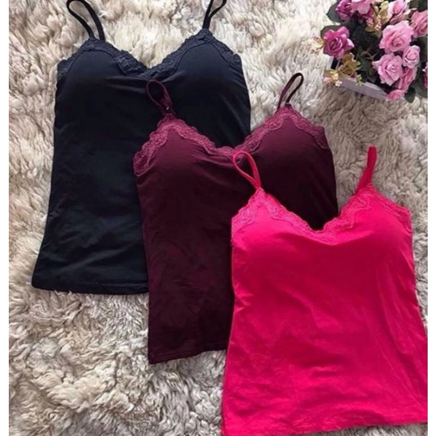 Blusinha Estilo Lingerie Feminina Bojo e Renda Desconto Exclusivo