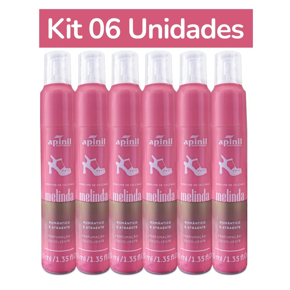KIT 6 UNIDADES PERFUME DE CALCINHA MELINDA 40mL APINIL