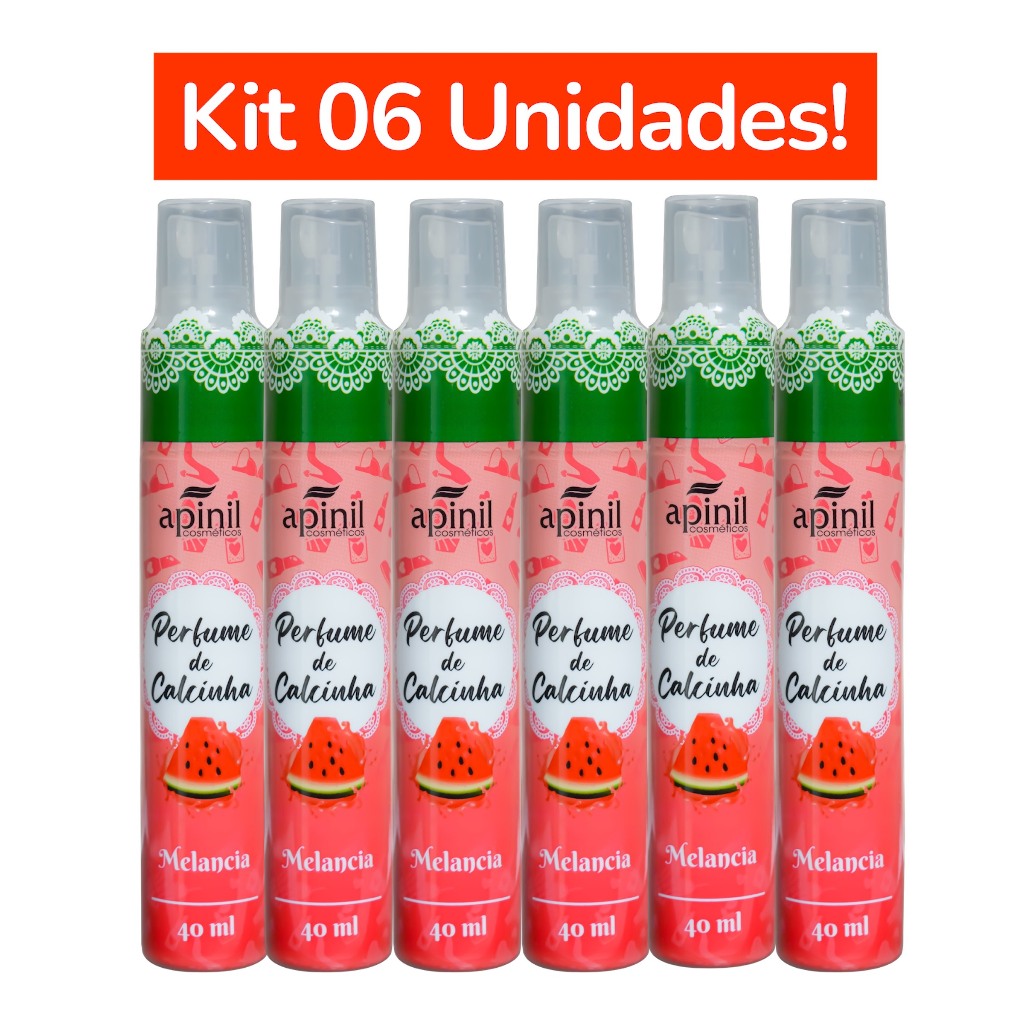KIT 6 UNIDADES PERFUME DE CALCINHA MELANCIA 40mL APINIL
