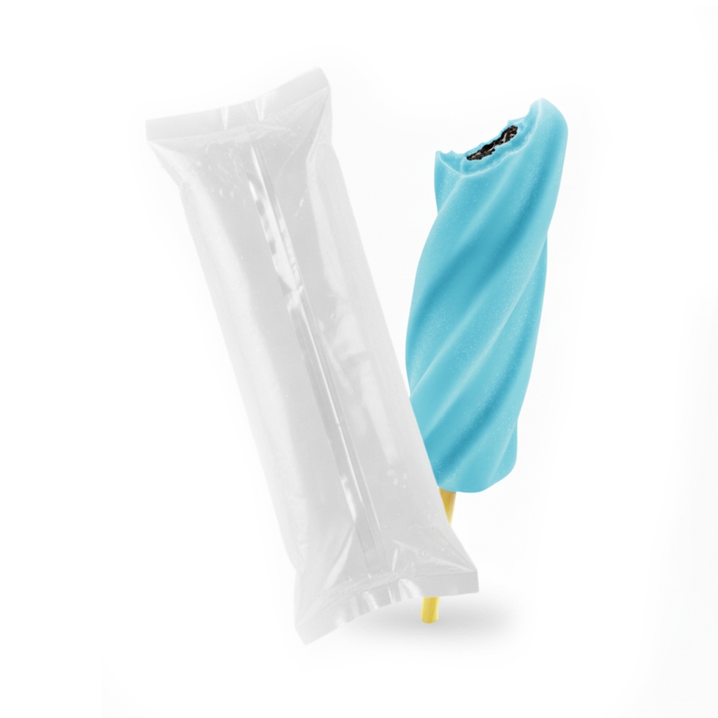 Embalagem Transparente 100 Unidades Para Picolé/Ituzinho/Sacolé/Sorvete 45g Palito Saquinho