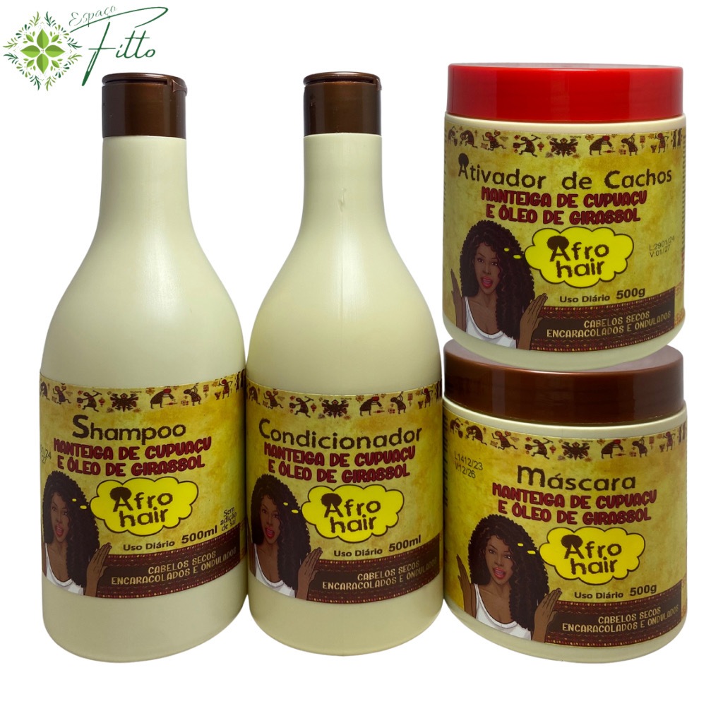 Kit Cabelo Afro Manteiga de Cupuaçu + Ativador de Cachos Cupuaçu MAYCRENE