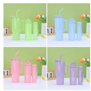 Kit 3 Garrafa Copo Tendência Agua Squeeze Com Adesivos Lembretes beber Agua em Oferta na Shopee