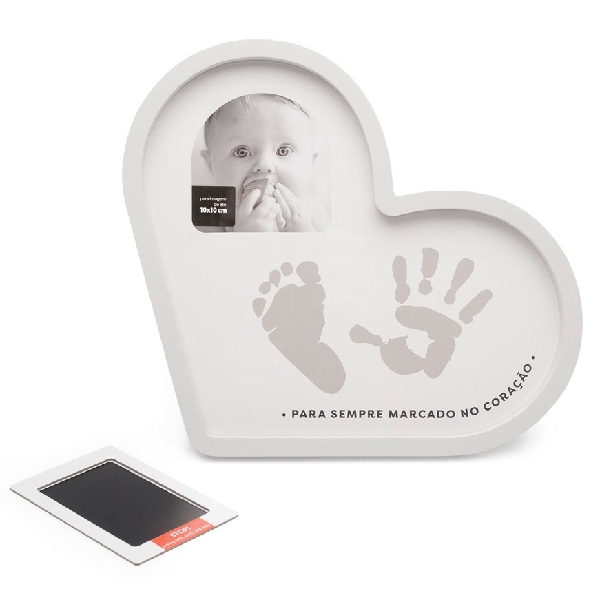 Porta Retrato Foto 10x10cm Quadro Decorativo Lembrança Carimbo no Coração Imaginarium em Oferta na Shopee