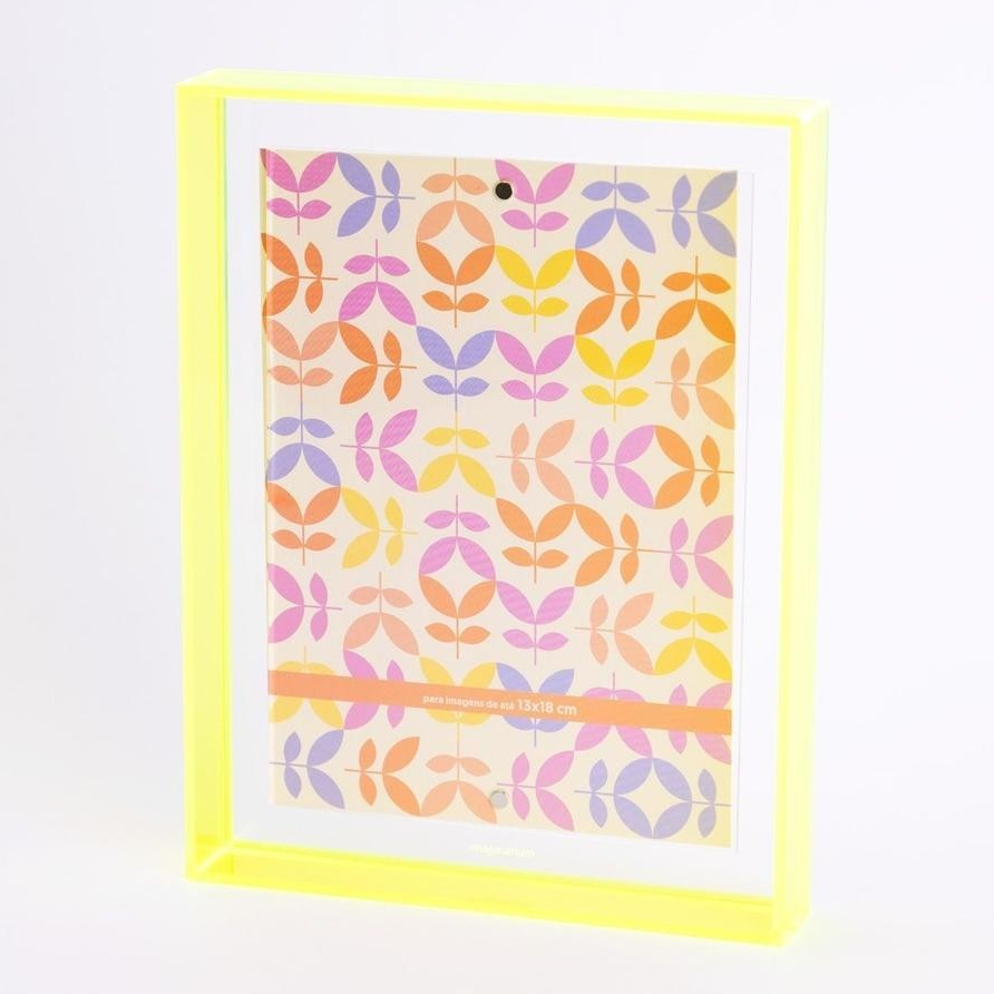 Porta Retrato Acrílico Foto 13x18cm Presente Lembrança Decorativo Verde Imaginarium em Oferta na Shopee