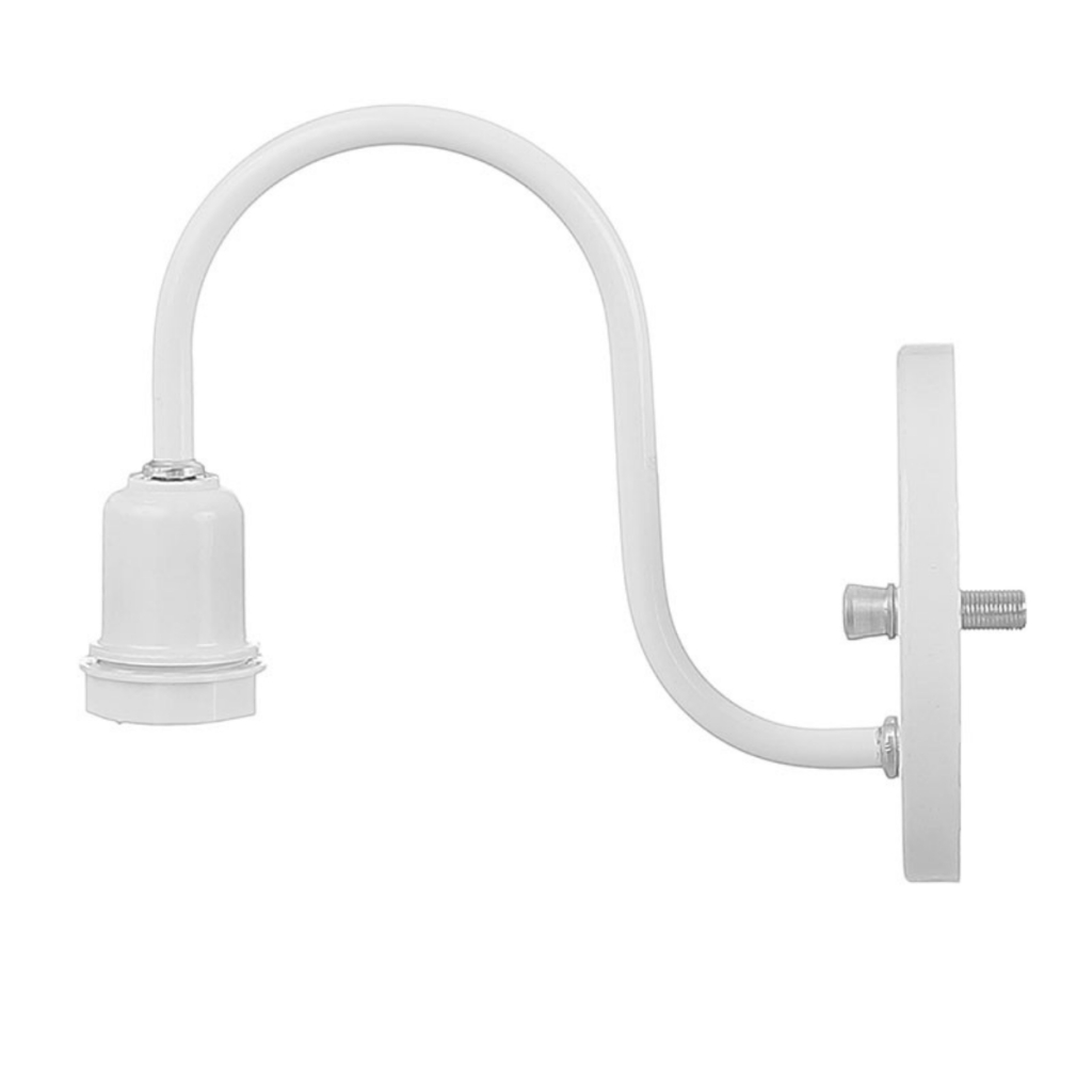Base Arandela Montada Soquete Coluna Aluminio Soquete E27 Luminária 1 Lampada Branco Preto Aluminio