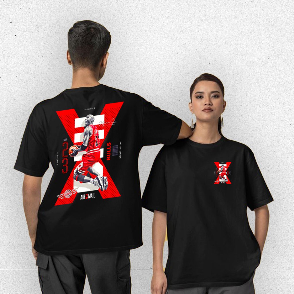 Camiseta Unissex De Basquete Jogador Michael 23 Estampada Bulls Air Algodão 30.1 Streetwear