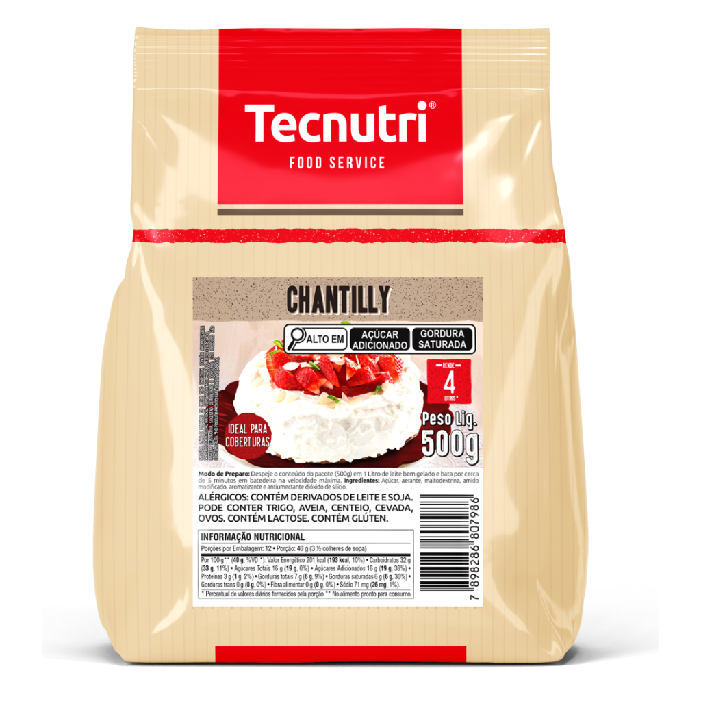 Chantilly Em Pó Tecnutri Pacote 500g 1 pacote