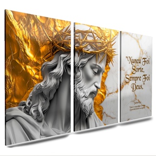Quadros Decorativos Sala Jesus Cristo Com Frases Nunca Foi Sorte Sempre Foi Deus em Oferta na Shopee