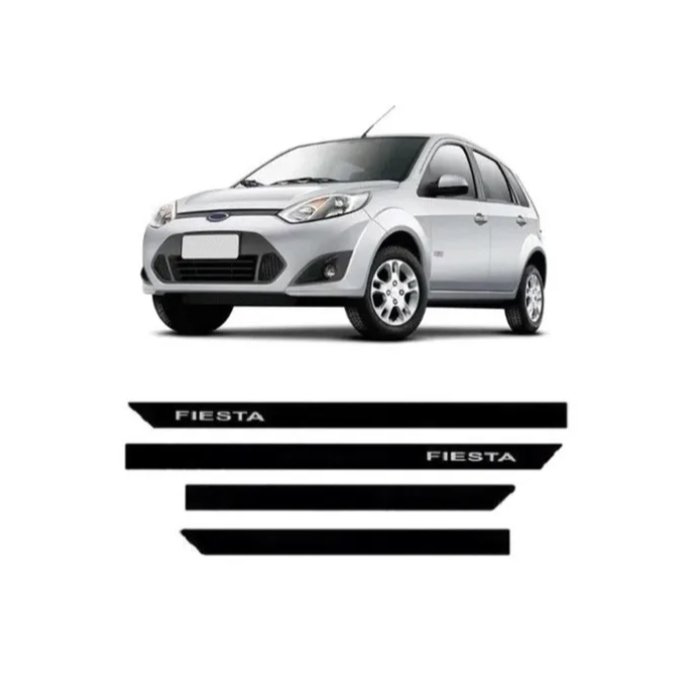 Friso Lateral Fiesta Hatch 2011 2012 2013 2014 4 Portas Preto