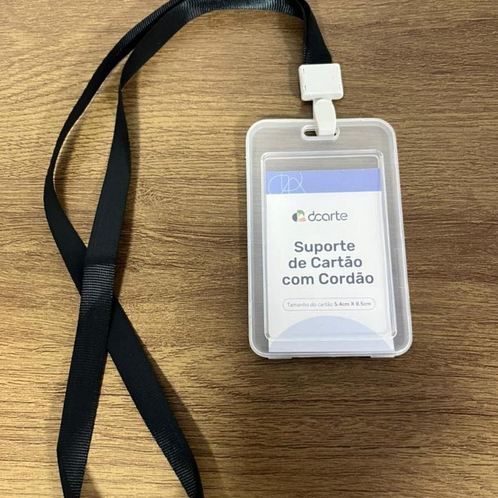Porta Crachá Com Tirante Fixo À Prova D'água Poliester Eventos Empresas Feiras Congressos 7cm x 11cm em Oferta na Shopee