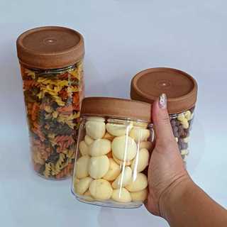 Kit 3 Pote Organizador Tampa Amadeirada G1113 650ml - G1119 1100ml - G1124 1400ml - Galvanotek em Oferta na Shopee