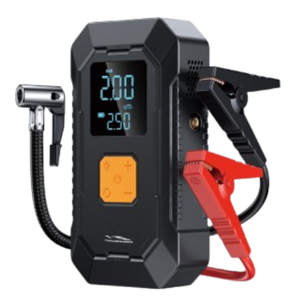 Auxiliar de Partida Bateria Portátil 6000mAh Compressor de Ar Bomba Pneu Emergência Automotivo em Oferta na Shopee