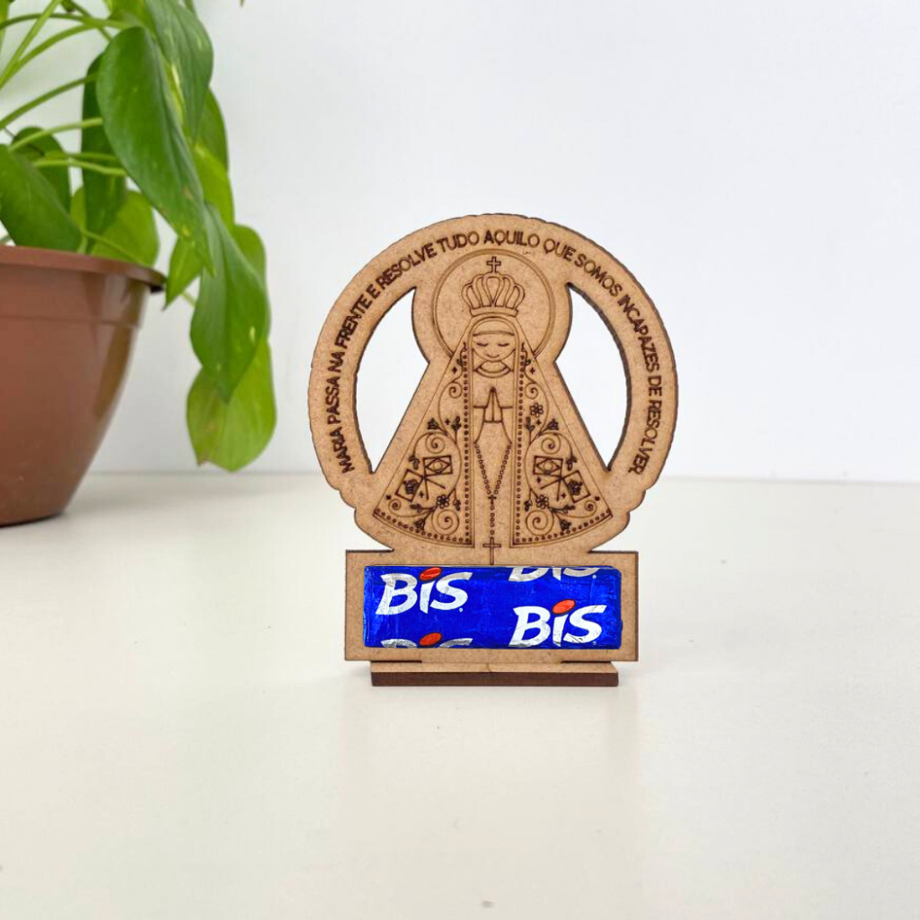 Lembrancinha Porta Bombom Nossa Senhora Aparecida Lembrancinha Criativa Presente Padroeira do Brasil Dia das Crianças