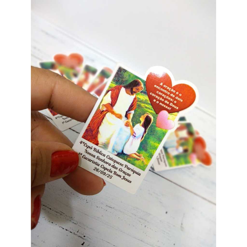 Kit com 20 Imã de Geladeira Personalizado Lembrancinhas para igrejas Primeira Comunhão Eucaristia